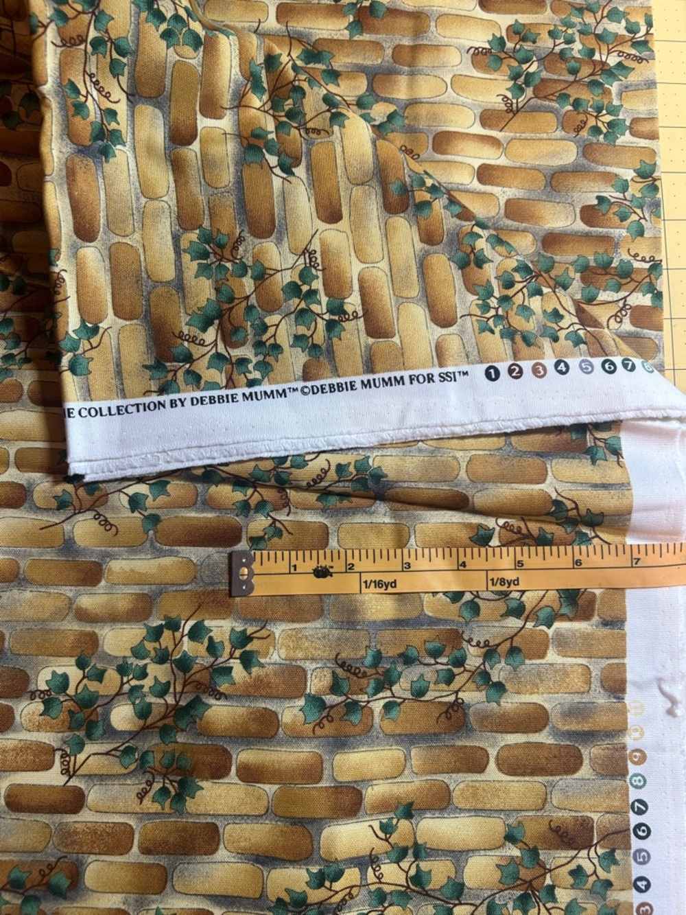 Debbie Mumm Brick & Vine Print Cotton Duck Fabric